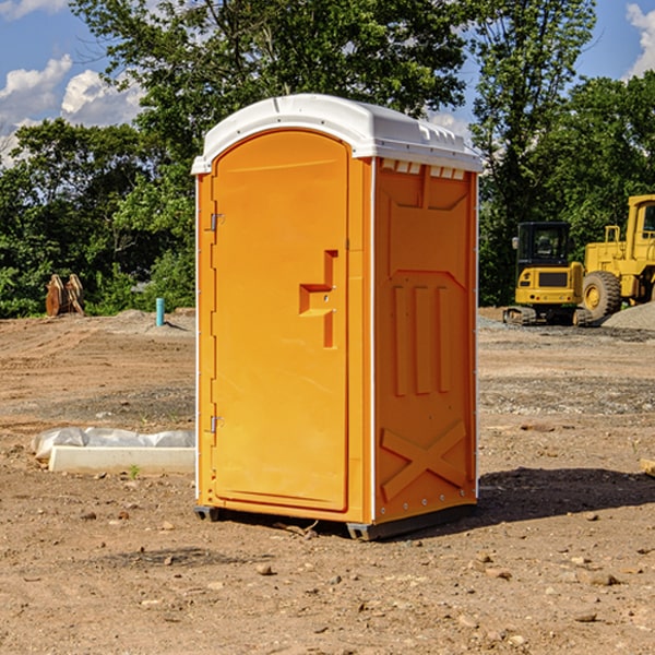 can i customize the exterior of the porta potties with my event logo or branding in Peaceful Village MO